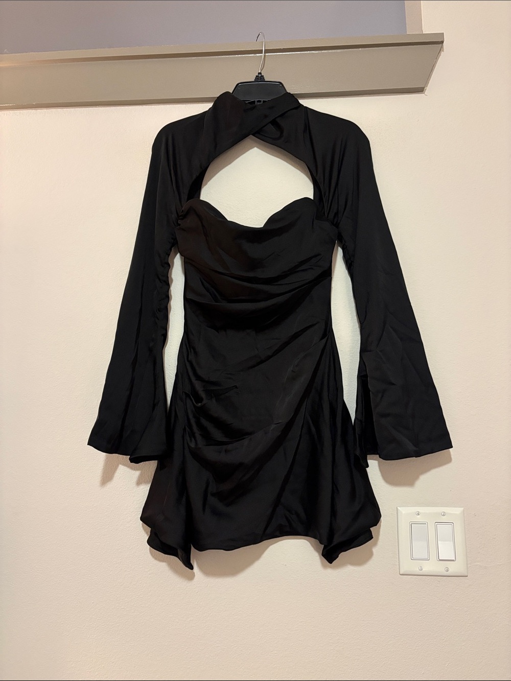 House of CB Toira Black Draped Corset Dress SZ S VGUC - Picture 4 of 9